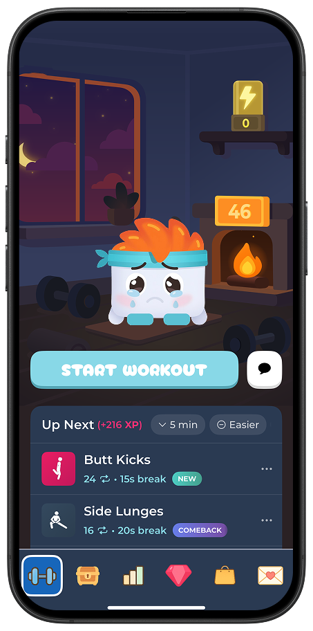 Luvu Home Fitness App - AI-powered workout accountability partner